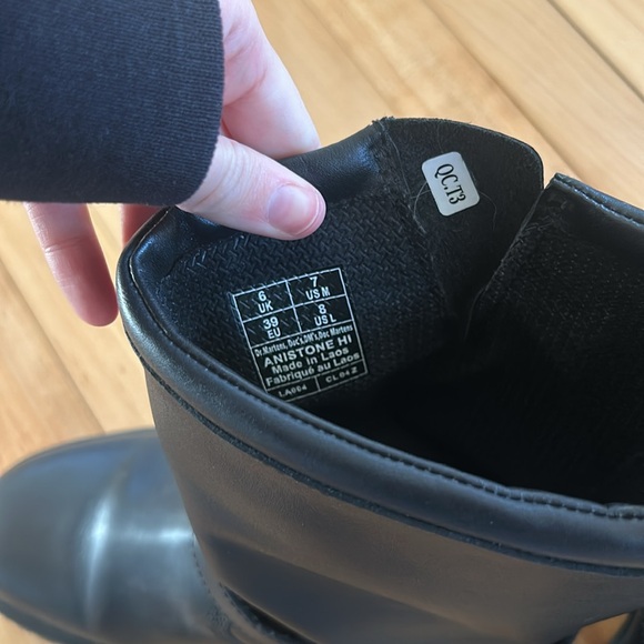 Anistone Hi Leather Biker Boots - Picture 4 of 7